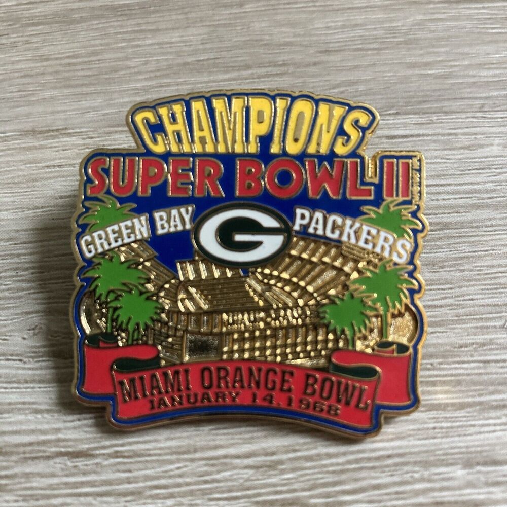 1968 Green Bay Packers Super Bowl II Champions Pin Willabee Ward Collection